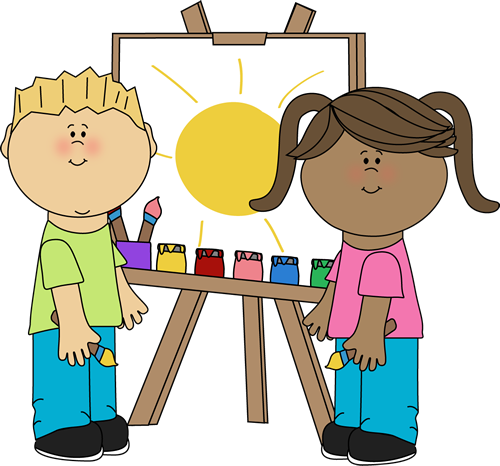  students painting
